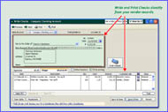 One-Click Access to Checkwriting -- Click Here to Enlarge